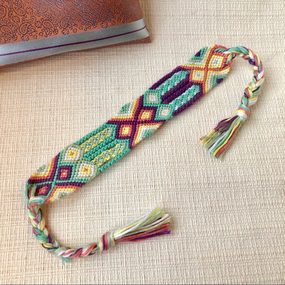 Wide braided rope bracelet - boho/VSCO style